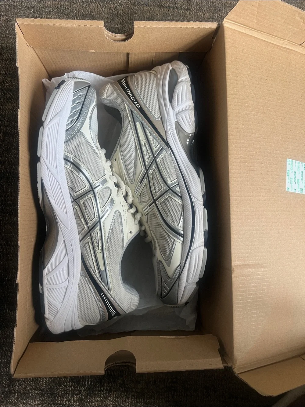Men’s Asics GT-2160 Neutral Mesh Athletic Sneakers - Cream /Silver
